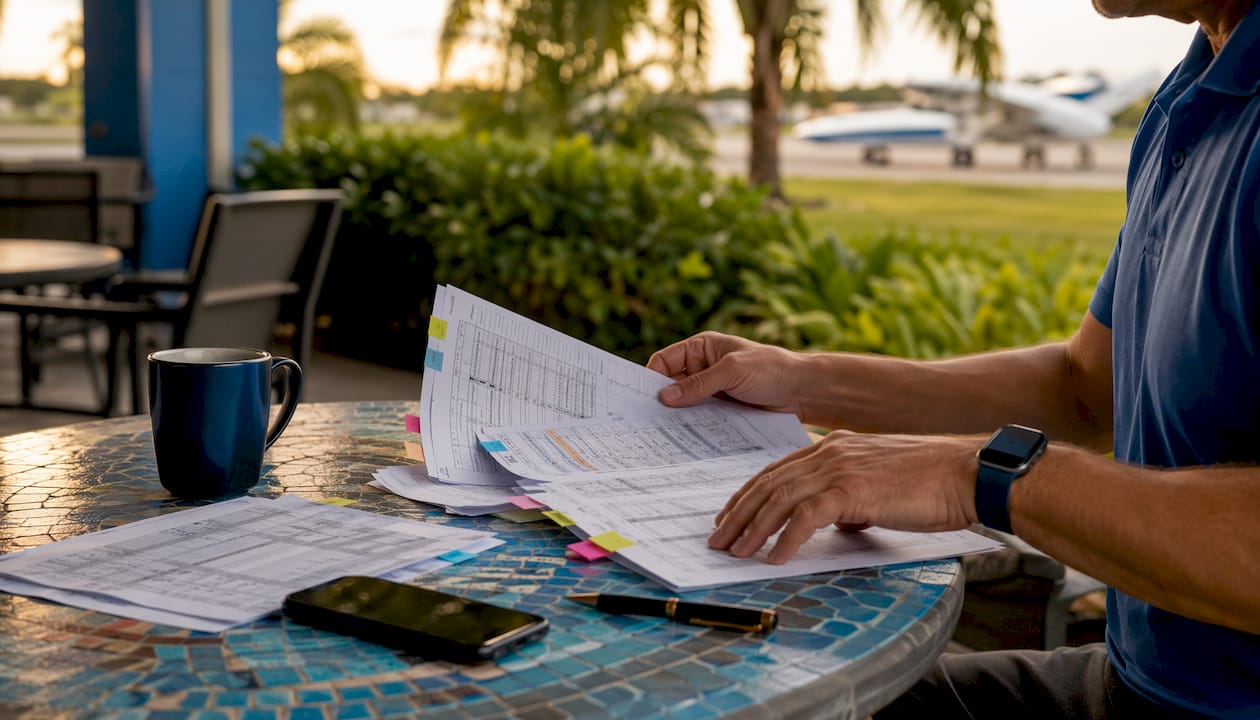 Flight instructor managing scheduling permissions