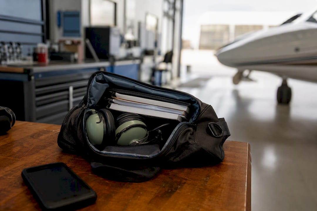 Flight bag with aviation maintenance tools
