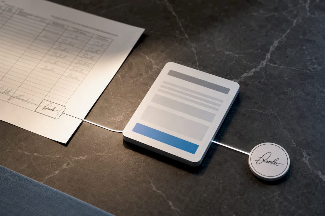 Scanned logbook linked to digital entry