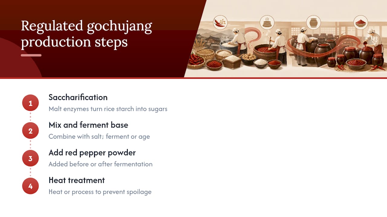 Diagram of gochujang production steps