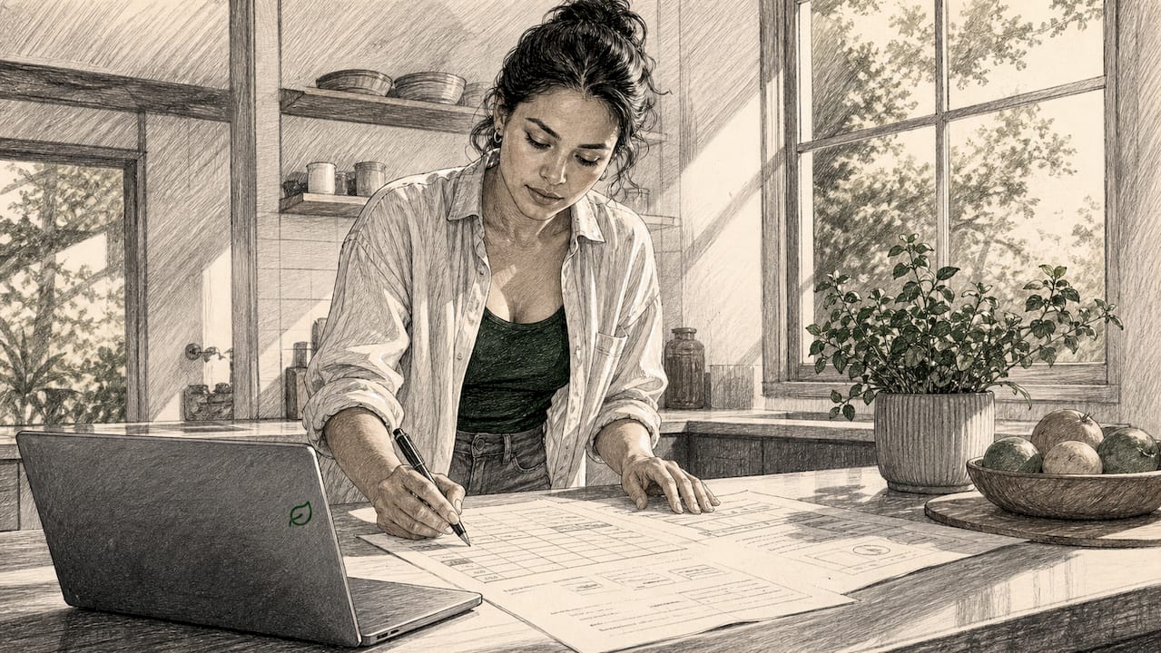 Woman annotating AI training data