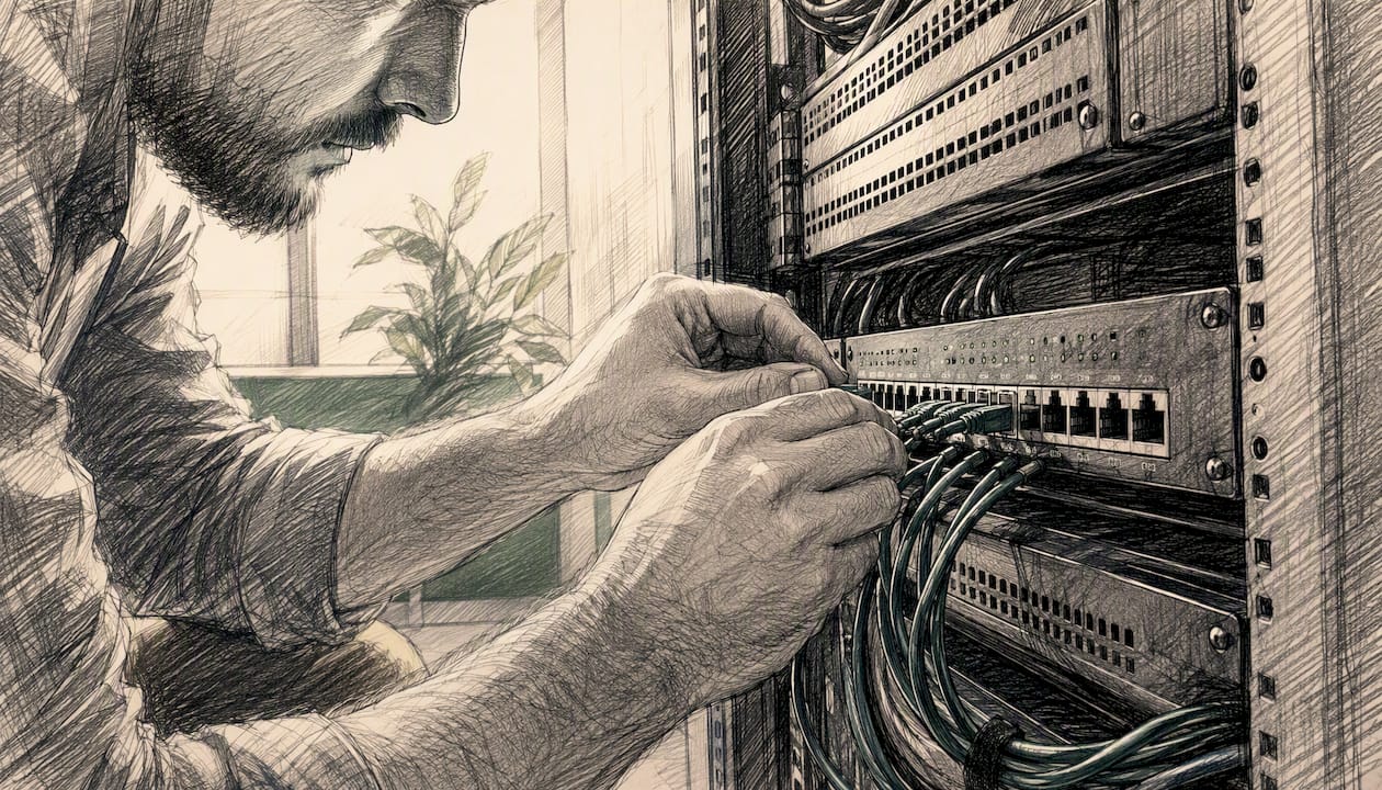 Hands wiring network automation hardware