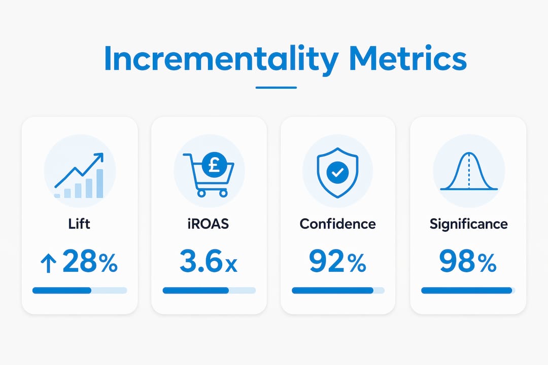 Infographic showing key incrementality metrics