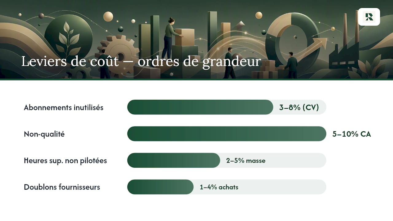 Analyse de la fréquence et de l’impact des leviers de coût au sein des PME