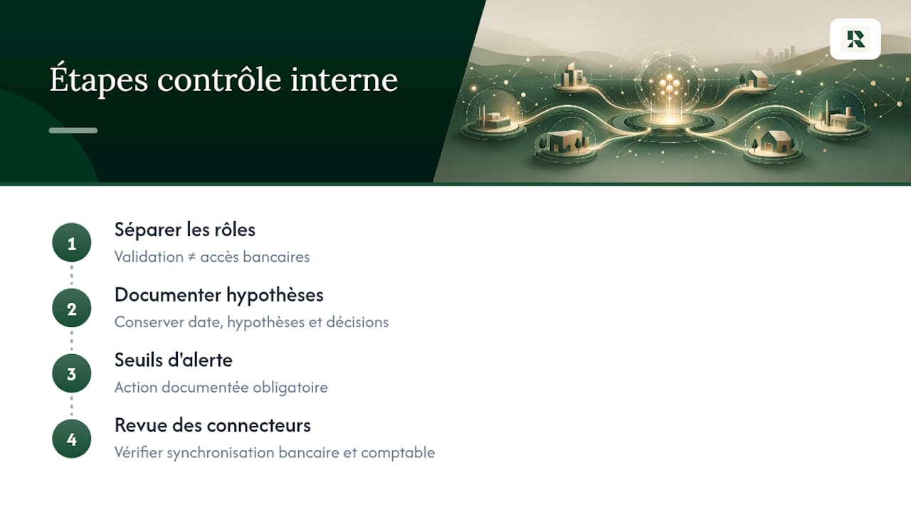 Les quatre étapes du contrôle interne de la trésorerie