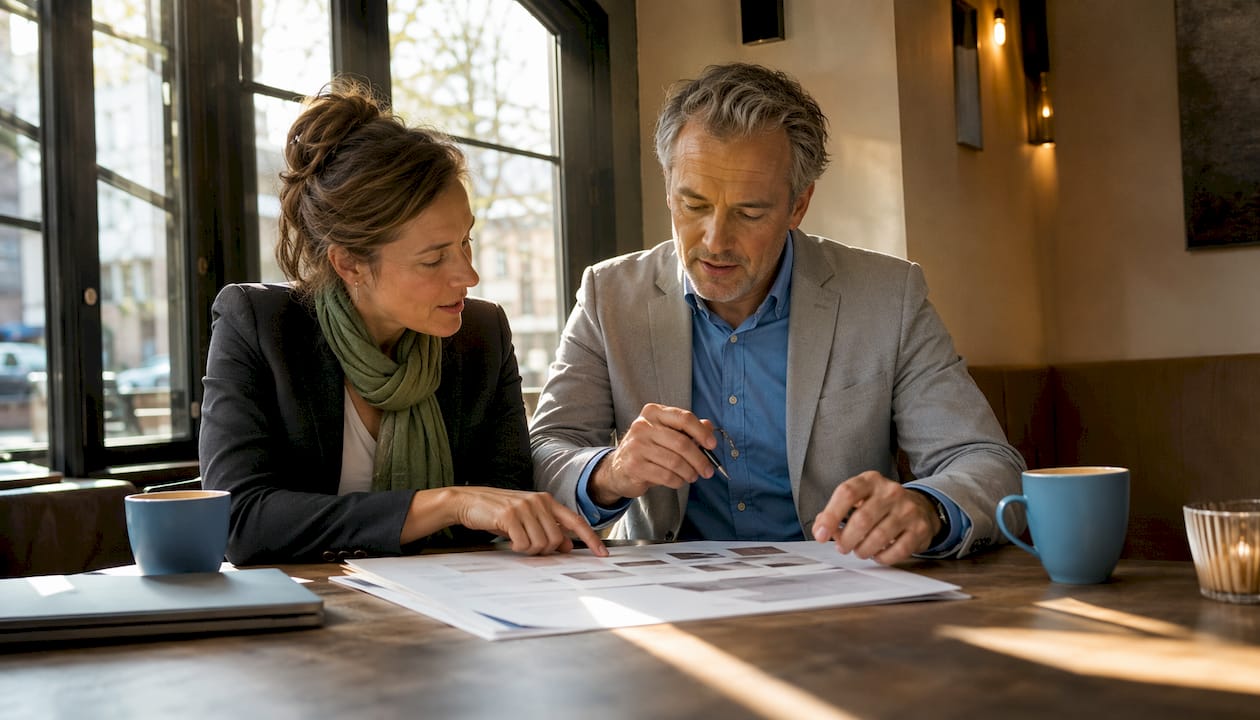 Coaches bespreken en vergelijken softwarefuncties aan tafel