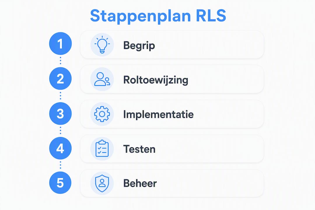 Overzichtelijke infographic: zo pak je stap voor stap row level security aan