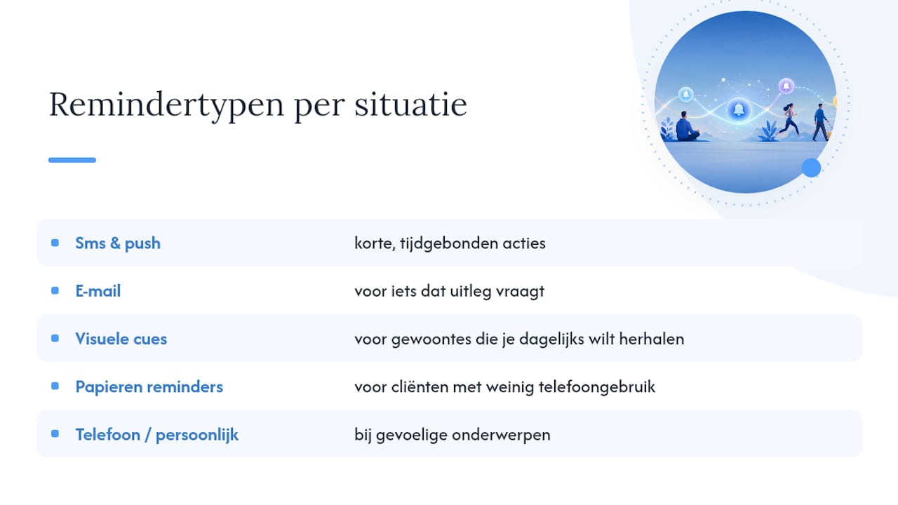 Overzicht: verschillende soorten herinneringen en waarvoor je ze het beste kunt gebruiken