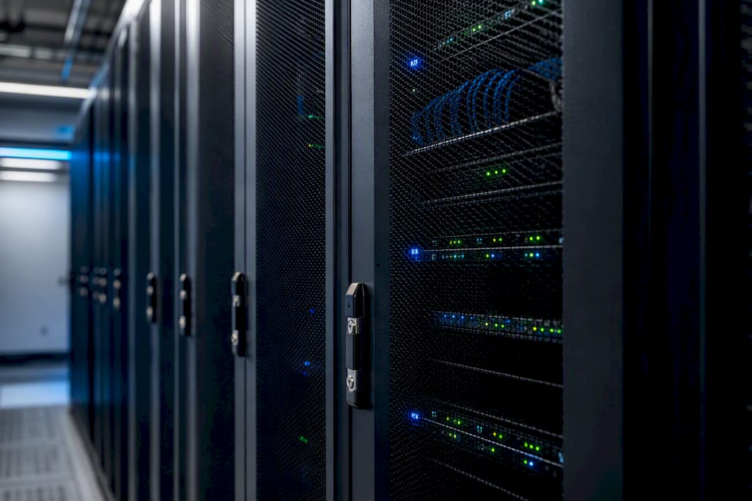 Secure data center server racks with locks
