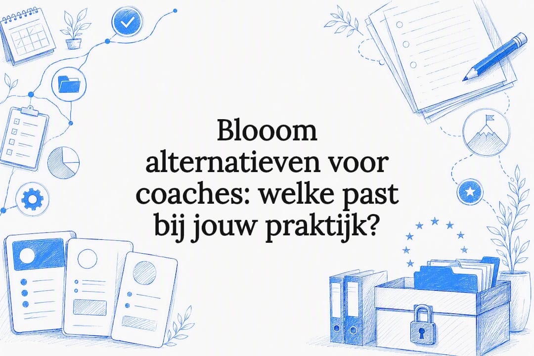 Sfeervolle titelkaart voor alternatieven in coachingsoftware