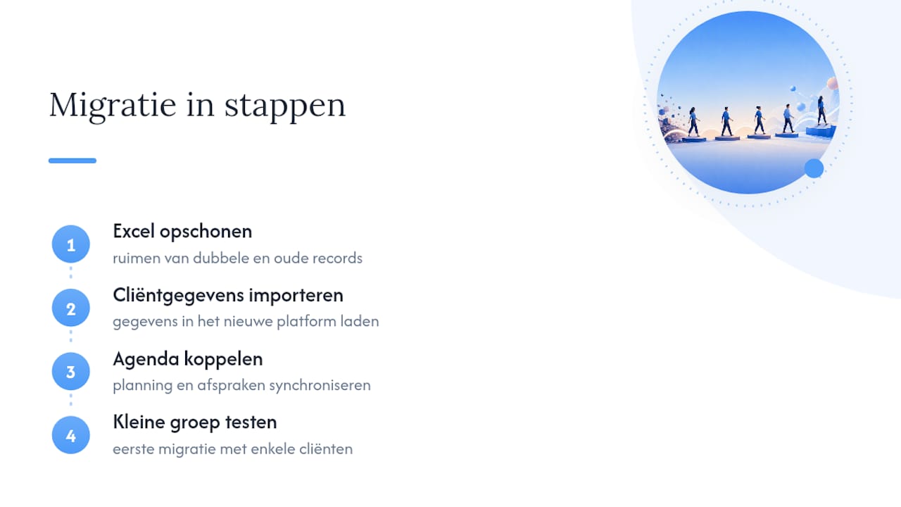 Vier stappen om te migreren vanuit Excel
