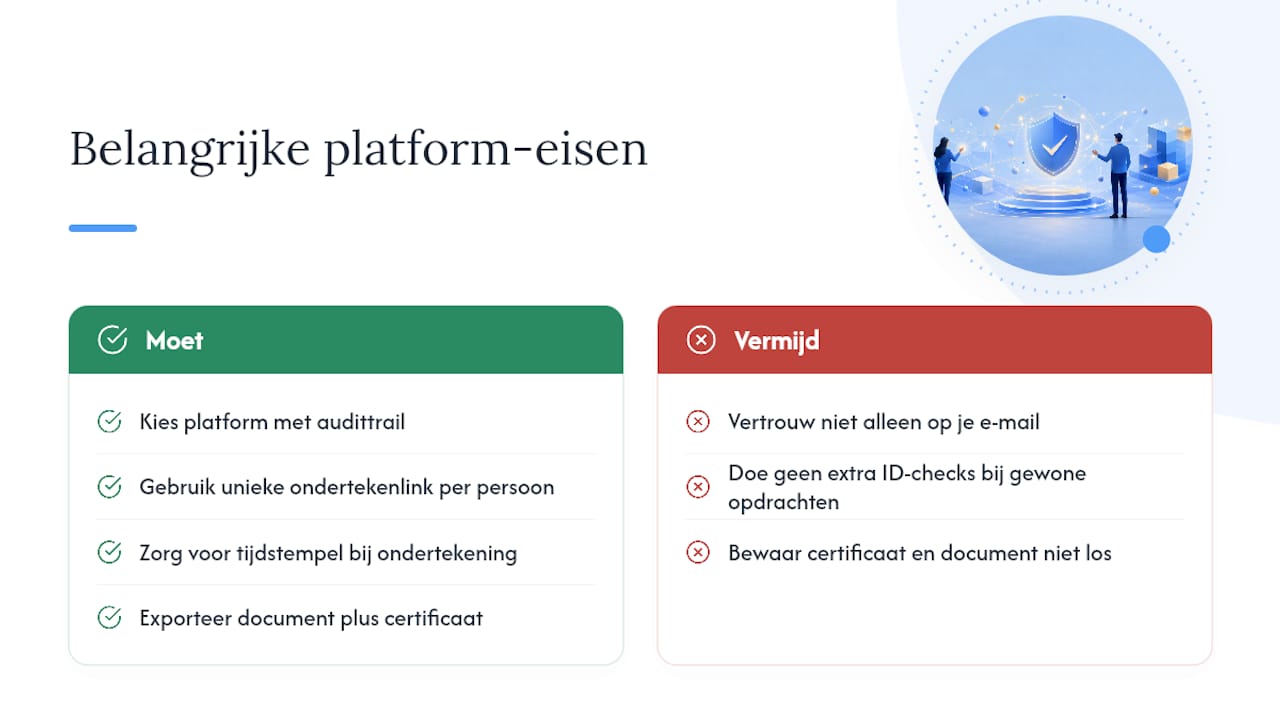 Digitale ondertekenplatforms voor coaches in Nederland — overview diagram