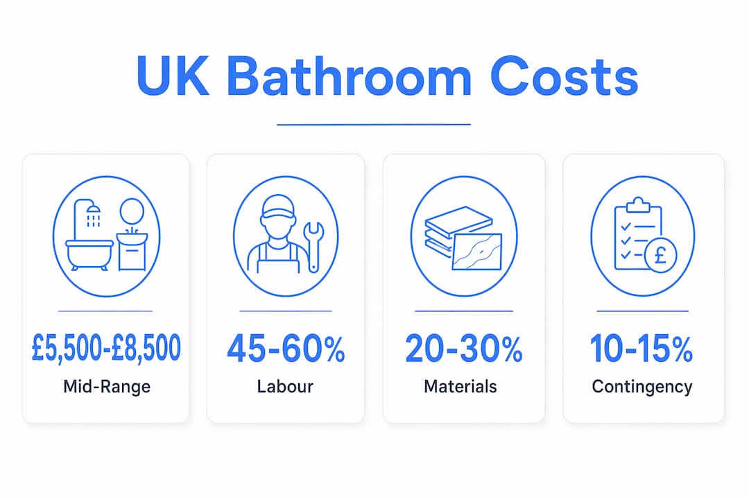 Infographic showing typical bathroom renovation costs