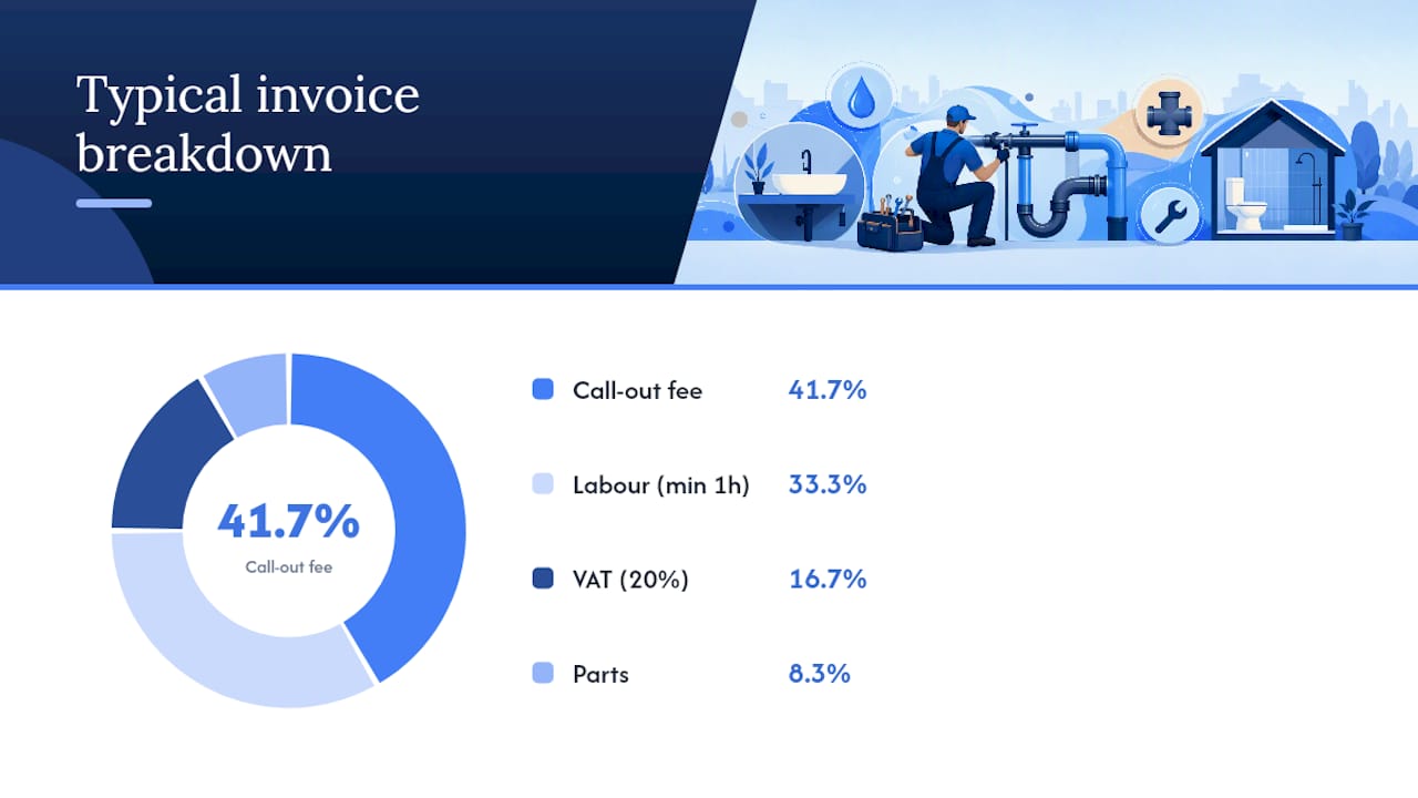 How a call-out fee actually works (and what gets added on top) — overview diagram