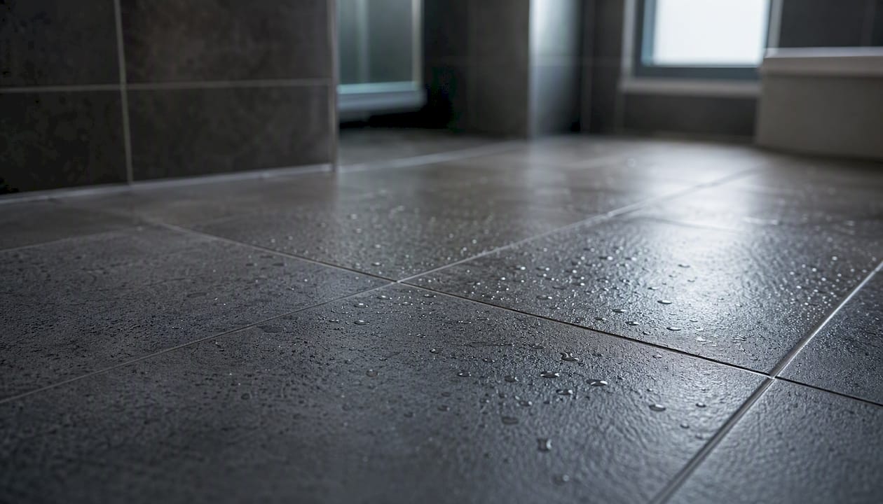 Porcelain tile texture with anti-slip finish