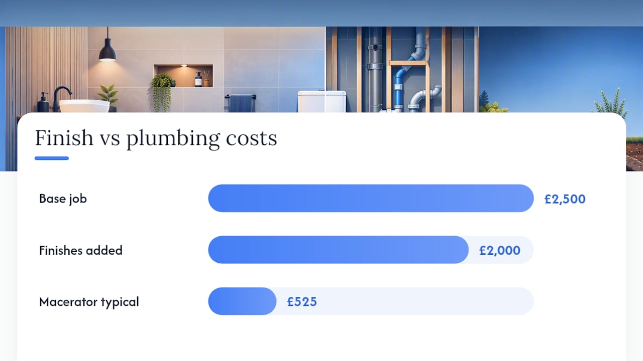 Finish choices increasing downstairs toilet cost
