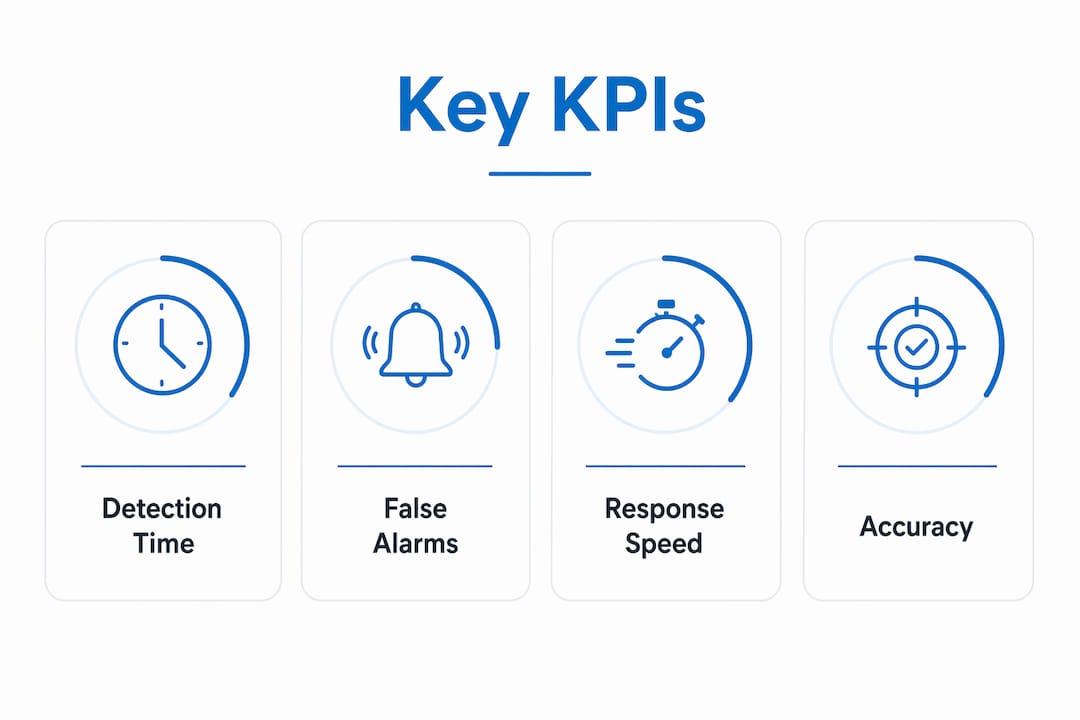 Infographic showing key KPIs for pipeline leak detection
