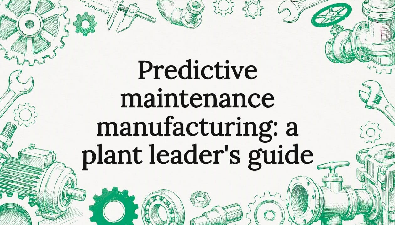 Decorative title card illustration with mechanical tools and gears