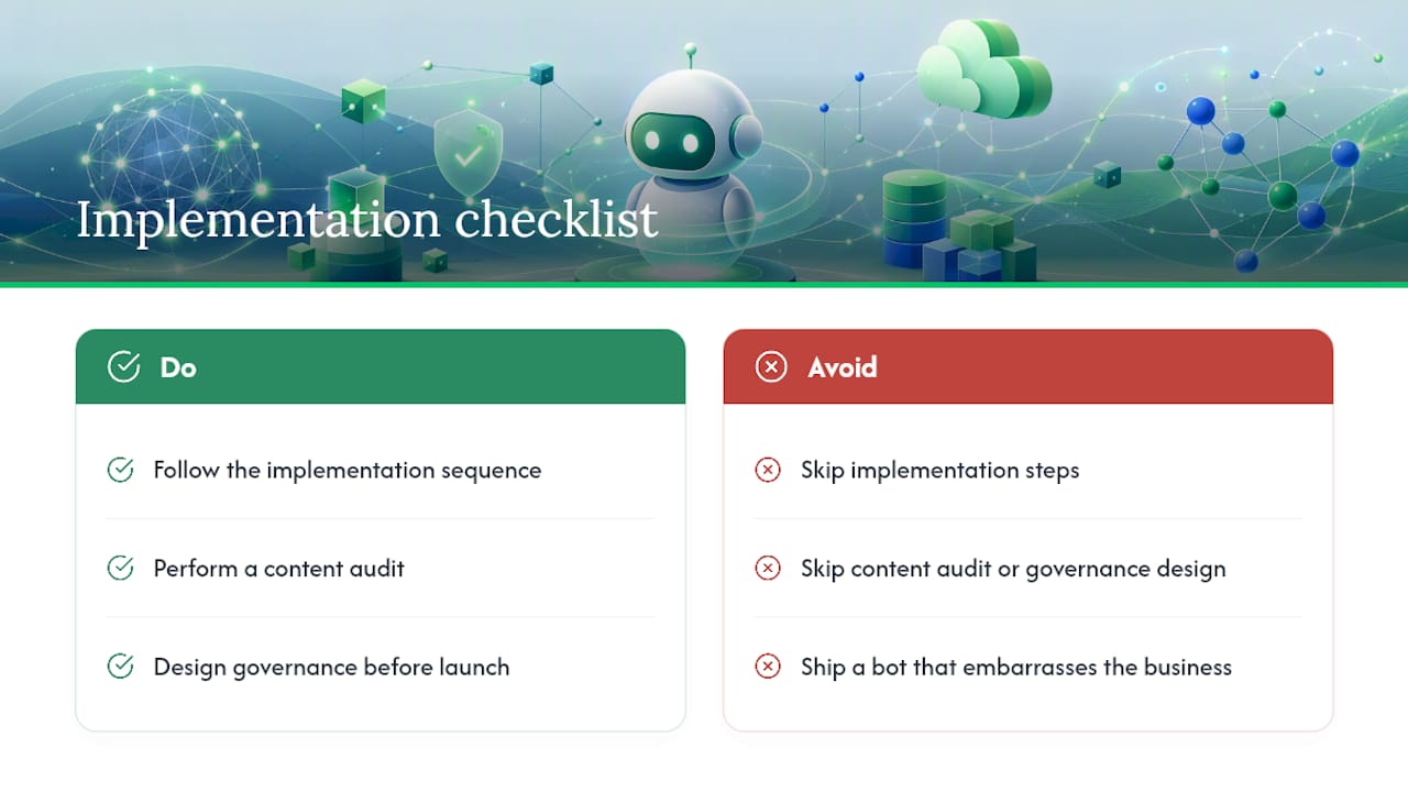 Diagram of knowledge base chatbot build steps