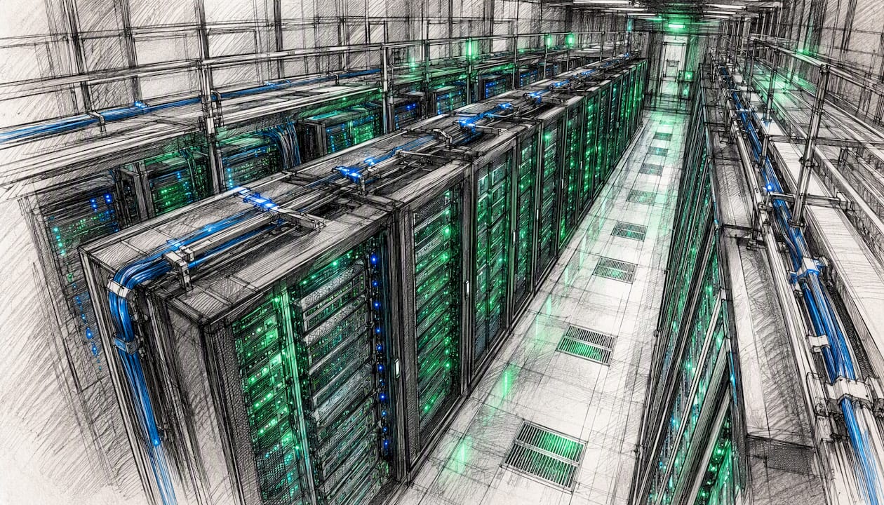 Cloud data center racks with network cables