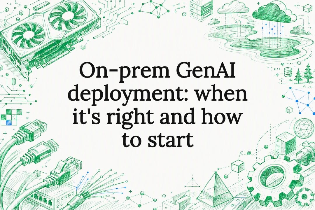 Decorative title card illustration for on-prem GenAI deployment