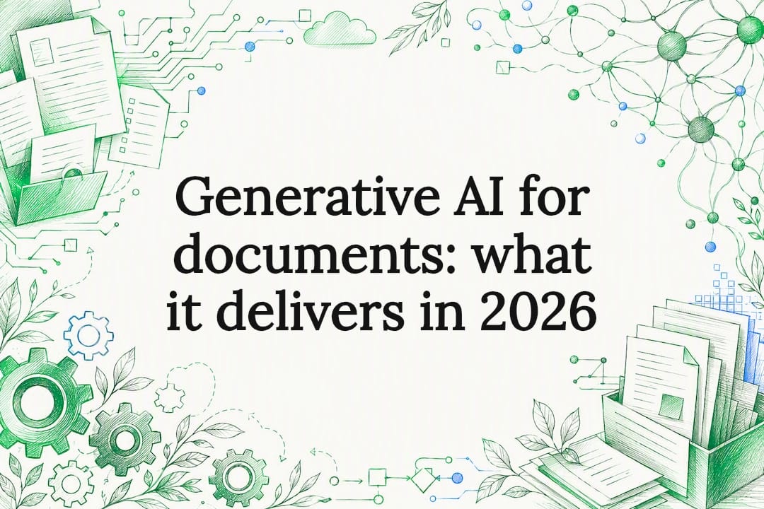 Decorative generative AI themed title card illustration