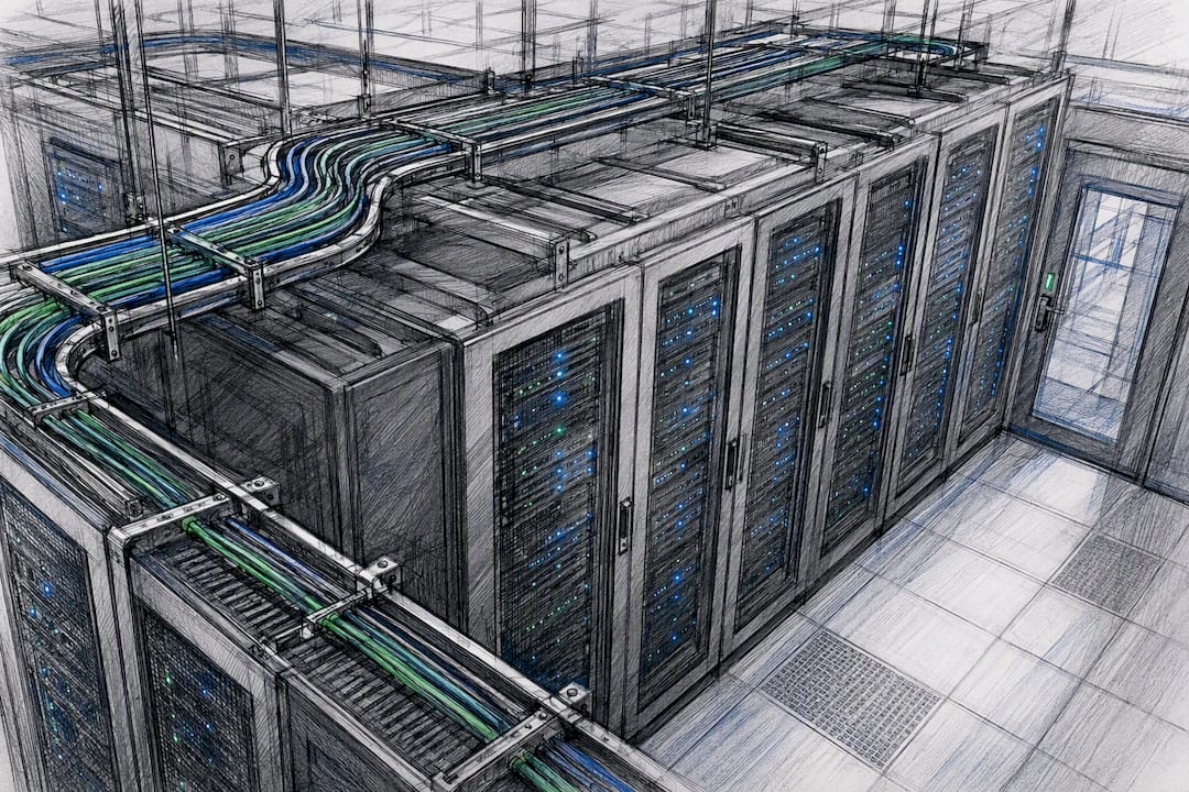 Secure cloud data center server racks and cables