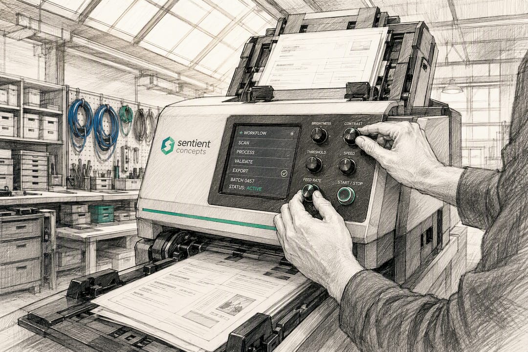 Hands adjusting automation device for document workflows