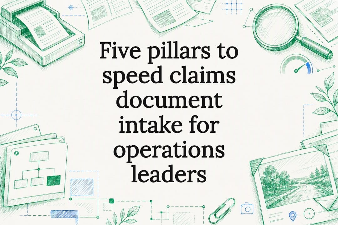 Claims document intake title card illustration