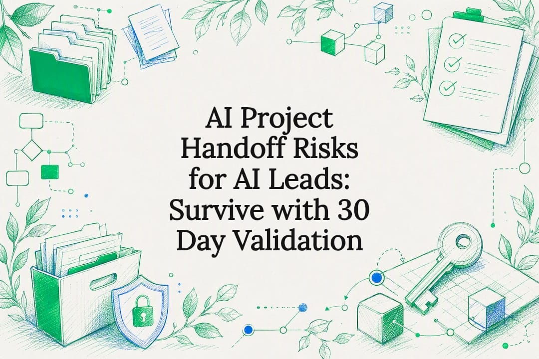 Decorative AI handoff title card illustration