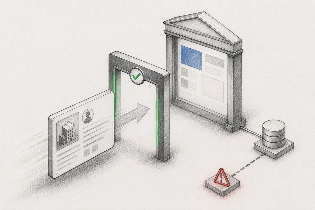 Company profile passing portal verification