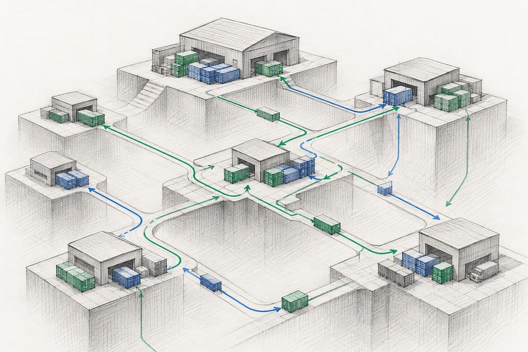 Multi-echelon warehouse inventory network