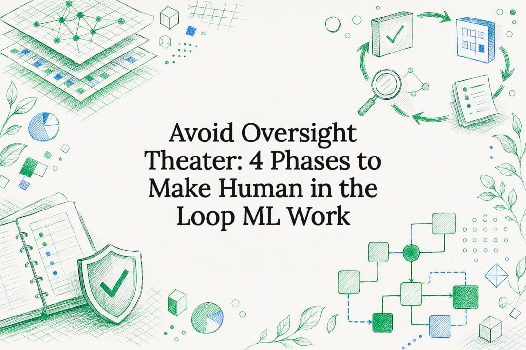 Decorative human oversight ML title card