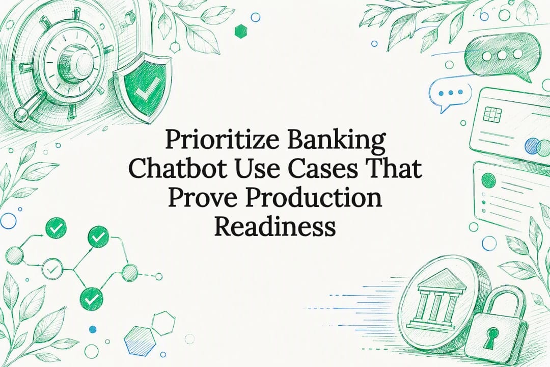 Decorative banking chatbot title card