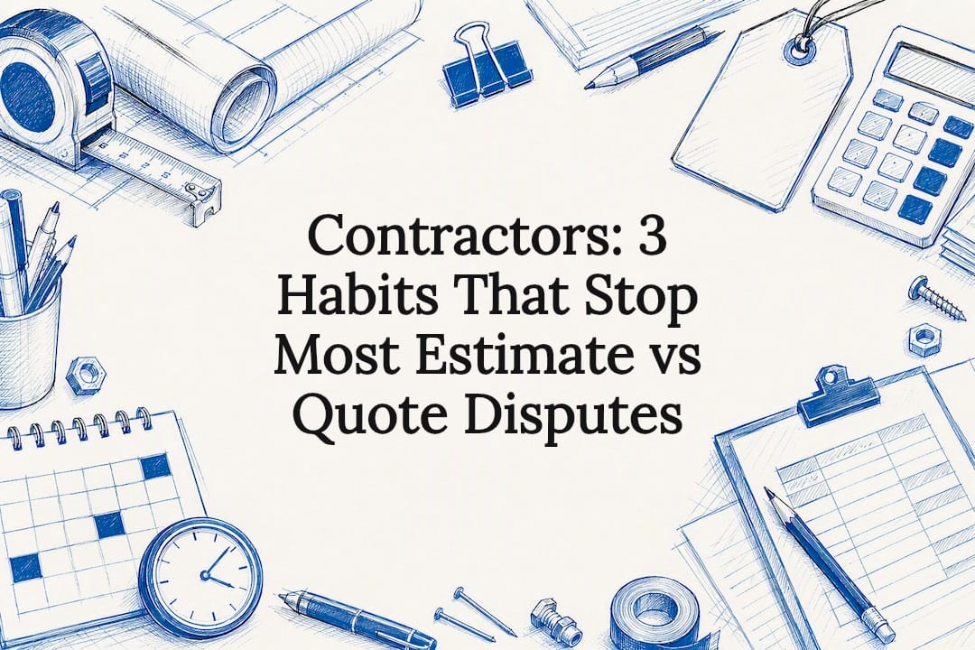 Contractors: 3 Habits That Stop Most Estimate vs Quote Disputes