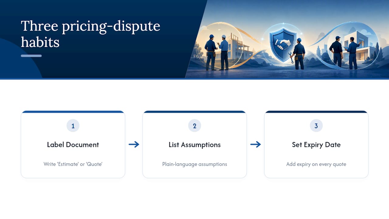Three habits preventing pricing disputes