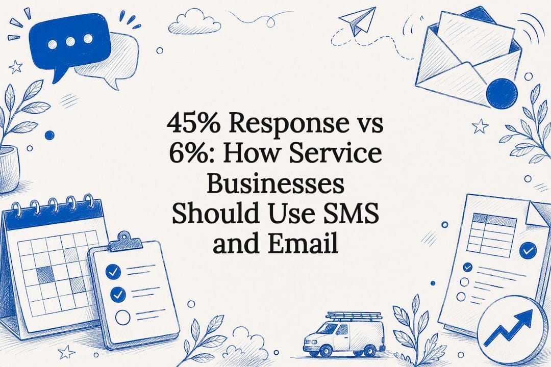 45% Response vs 6%: How Service Businesses Should Use SMS and Email