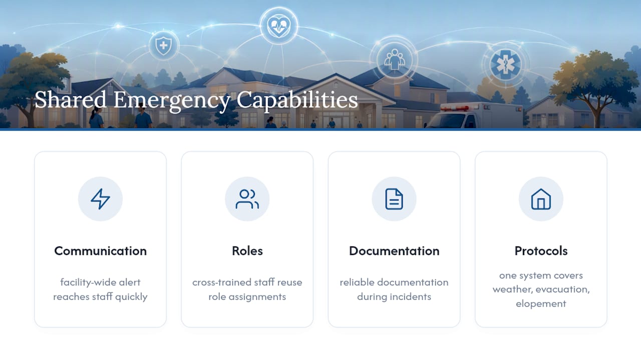 Shared emergency preparedness capabilities diagram
