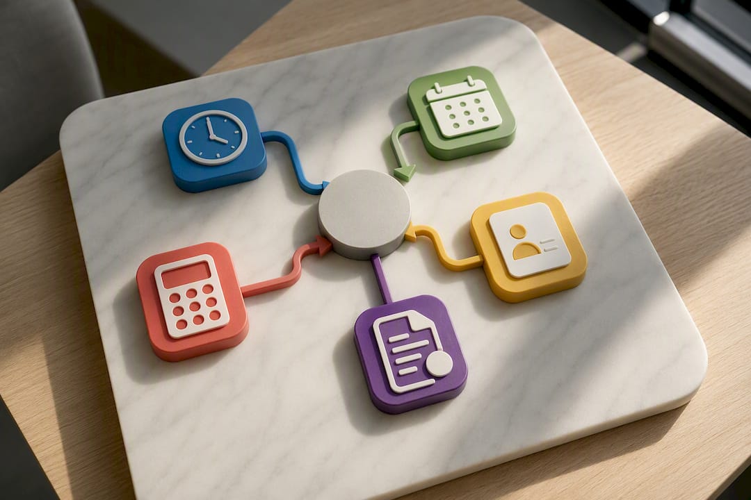 Connected service accounting workflow