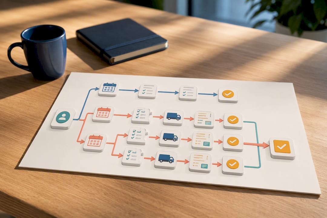 Illustration of piloting software with complex clients