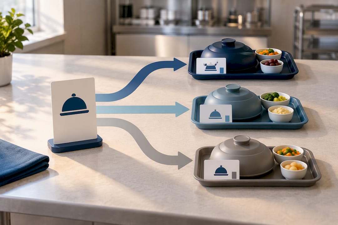Automated order flowing to tray labels