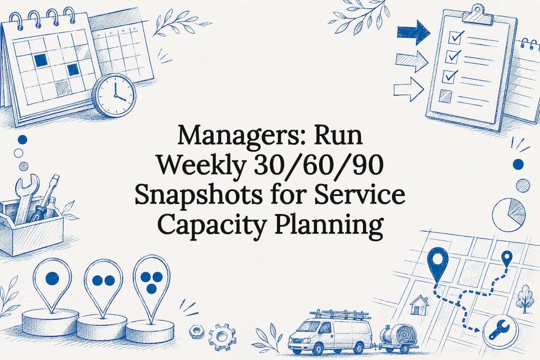 Managers: Run Weekly 30/60/90 Snapshots for Service Capacity Planning