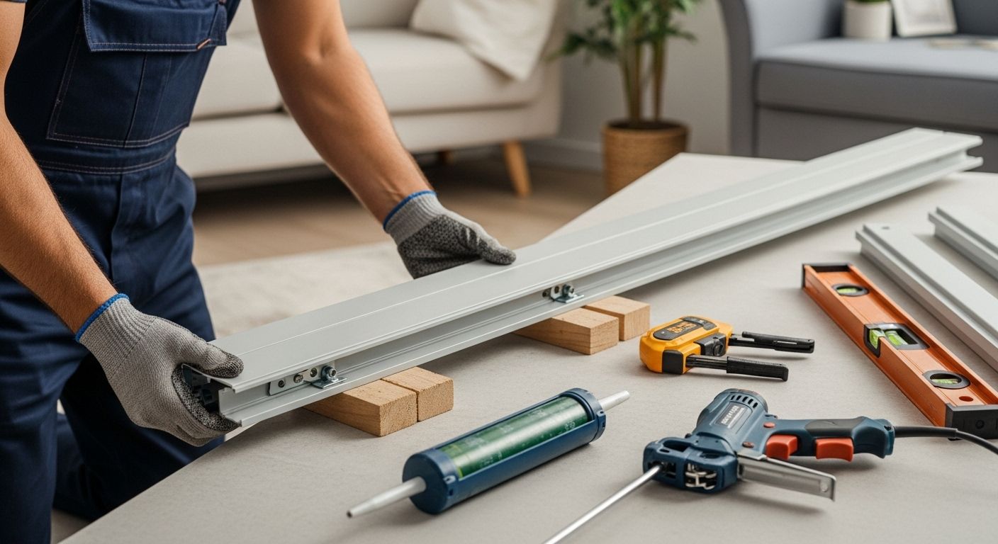 aluminium schuifdeur installatie stap