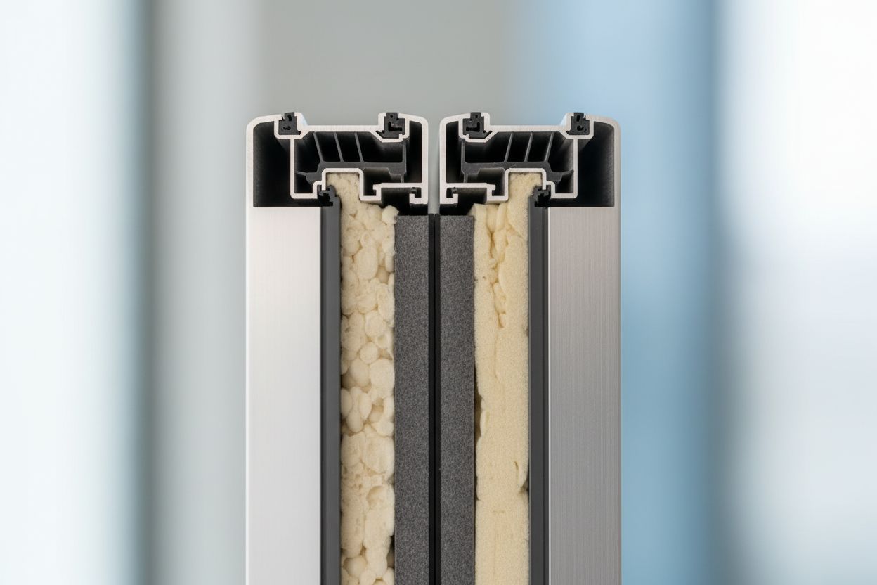cross-section aluminium kozijn