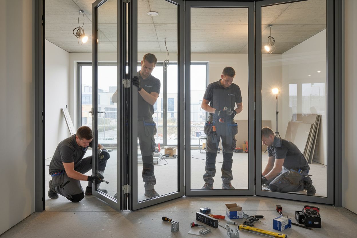 vouwwand installatie details