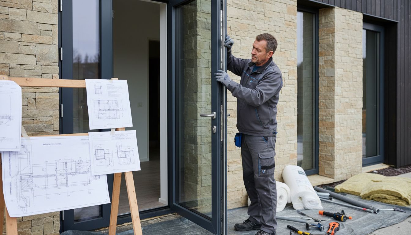 installatie aluminium deur