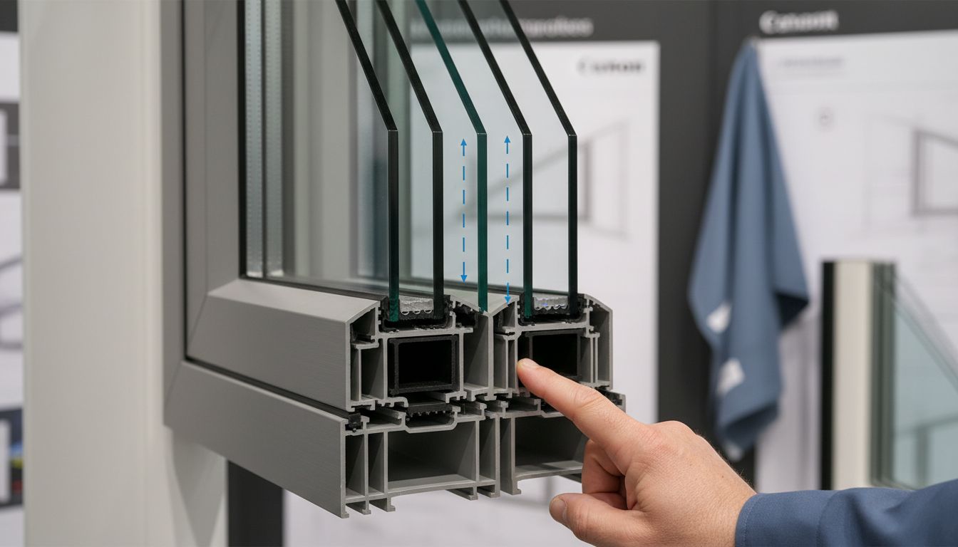 doorsnede aluminium raam