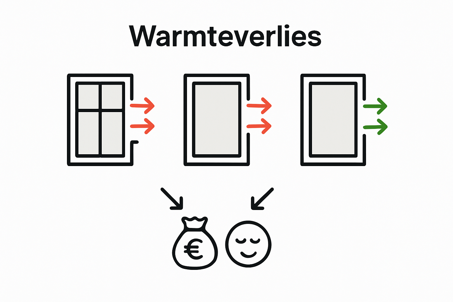 Window thermal performance comparison with icons