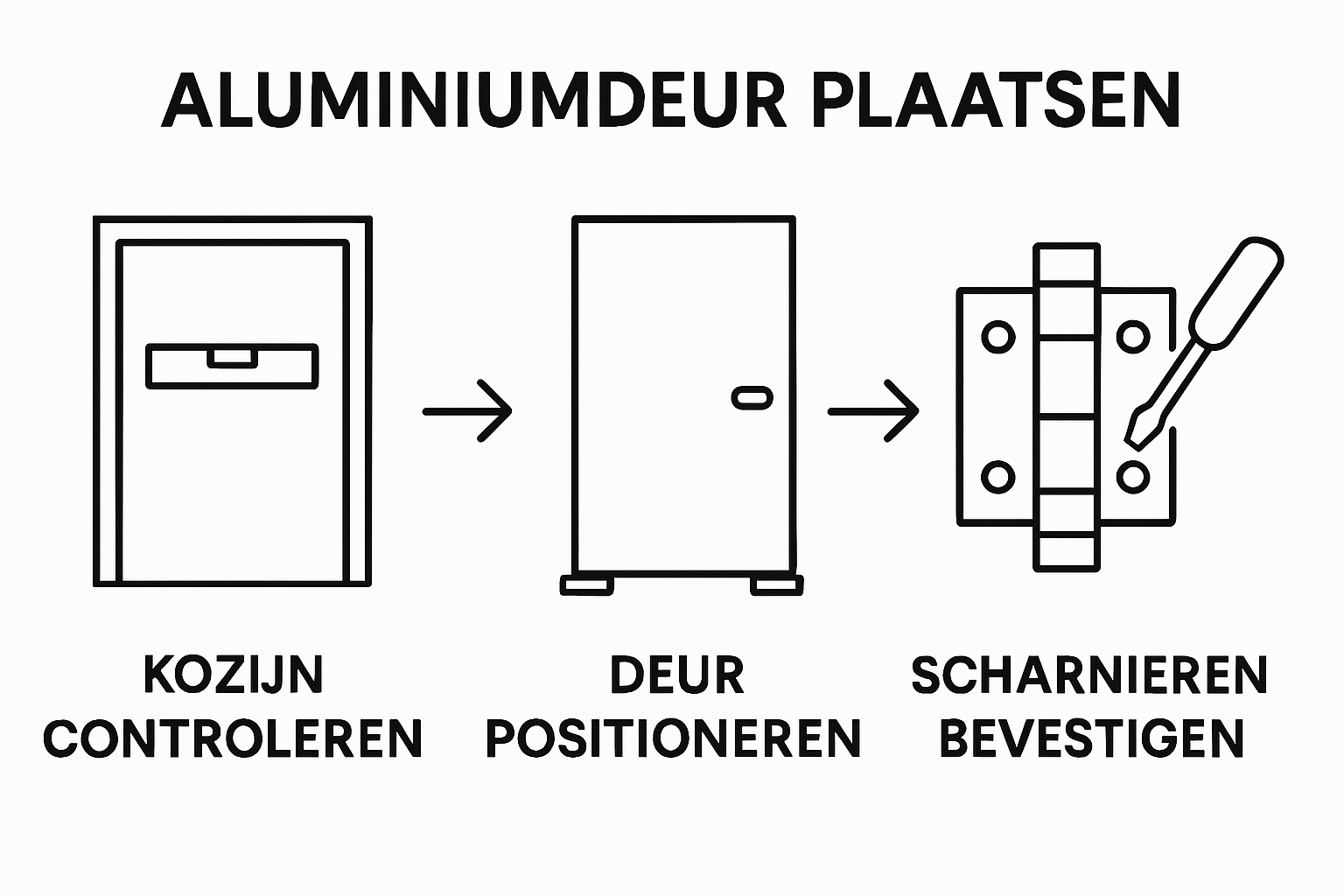 Infographic: Zo monteer je stap voor stap een aluminium deur