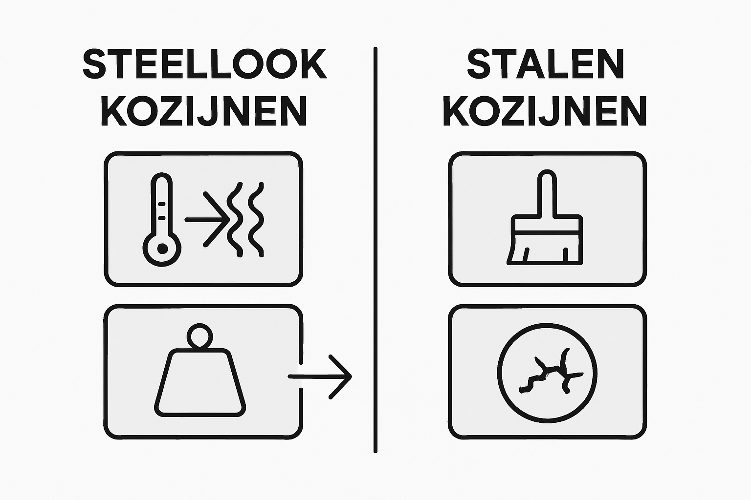 Steellook ramen versus echte stalen kozijnen: wat zijn de verschillen?